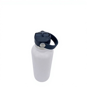 Bouteille d'eau isotherme en acier inoxydable personnalisée, anti-fuite, avec couvercle à paille rabattable et poignée, pour sport, <span class=keywords><strong>gym</strong></span>, extérieur, voyage, 22oz/650ml - Product Image 3