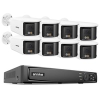 ANNKE 6MP 180 Degree Dual Lens Panoramic Bullet AI PoE Kit Cameras Two Way Audio Smart Full Color Network Security Camera