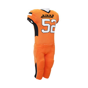 Dernier Style d'uniforme d'entraînement de Football américain, couleur noire entièrement sublimée à manches courtes - Product Image 2