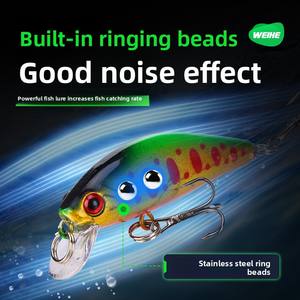 Weihe Micro Lure Bait Set 4 piezas plástico Minnow saltamontes que se hunde lentamente roca grasa para bagre carpa lubina trucha pesca lagos - Product Image 3