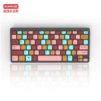 USB nirkabel Mini 2.4G, tata letak Qwerty Korea 78 kunci ultra-tipis proyeksi Keyboard bahan ABS pasang untuk Laptop baru