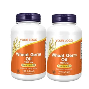 Customized Healthcare Supplement Eye Care Wheat Germ Oil Softgel Bulk Oem 500Mg 1000Mg Wheat Germ Oil Capsules