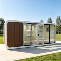 Cabine Apple préfabriquée moderne en acier léger de 20 pieds et 40 pieds, maisonnette isolée en acier léger, cabine Apple mobile préfabriquée, maisonnette préfabriquée