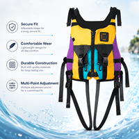 Gilet de sauvetage pour sports nautiques pour adultes à haute flottabilité 150N, tissu Oxford réglable, pour kayak, rafting, navigation de plaisance, pêche
