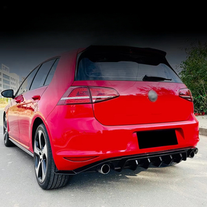 New Black Rear Diffuser <strong>Spoiler</strong> Splitter 2012-2017 VW Golf Mk7 <strong>GTI</strong> GTD Rear Bumper Guard Cover Lip Body Kit Compatible - Product Image 5