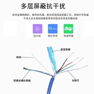 <b>Usb</b> To Type C Data <b>Cable</b> 30Cm Fast <b>Charging</b> Transparent Blue Full Copper Core High Quality Pvc Sheath - Product Image 2