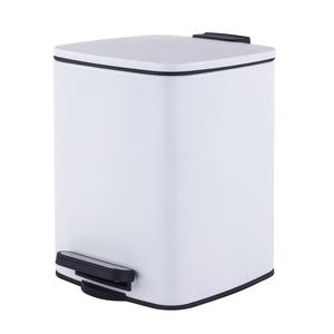 Household Square Thin Lid Pedal Trash Can 6L/8L Stainless Steel Dustbin