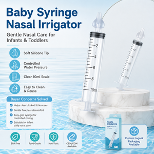 Aspirateur nasal pour bébé, irrigateur nasal, nettoyeur de <span class=keywords><strong>nez</strong></span>, dispositif de rinçage avec embout d'aspiration nasal en silicone lavable et réutilisable - Product Image 2