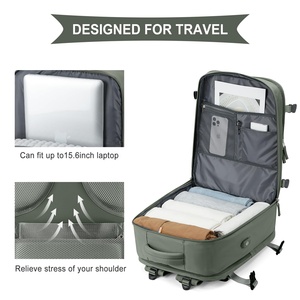 Custom Logo <strong>Light</strong> Carry on Folding Hand Luggage Wholesale Large Laptop Business Waterproof Men Women Travel Backpack with USB - Product Image 4