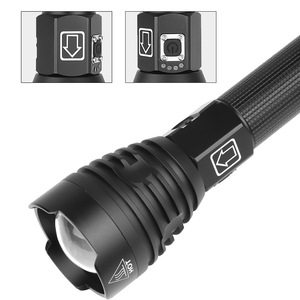 Linterna LED Recargable AT Wholesale con Batería 26650, Potente Luz XHP70, Luz Fuerte <span class=keywords><strong>XHP90</strong></span>, Zoom, Pantalla de Carga - Product Image 3