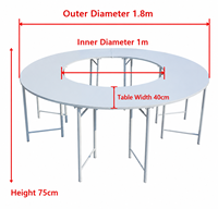Table de présentation modulaire demi-cercle en fer forgé en forme de S pour buffet de desserts/bonbons, idéale pour mariages en extérieur et décorations d'événements festifs