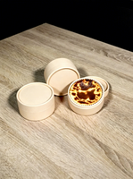 Boîte cylindrique résistante au four pour gâteau au fromage basque, biscuits et pâtisseries