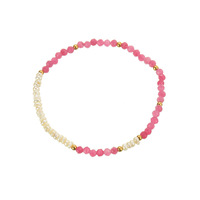 Bracelets extensibles en pierre semi-précieuse Boho mode perles irrégulières en acier inoxydable perle d'eau douce bracelets perlés pour femmes