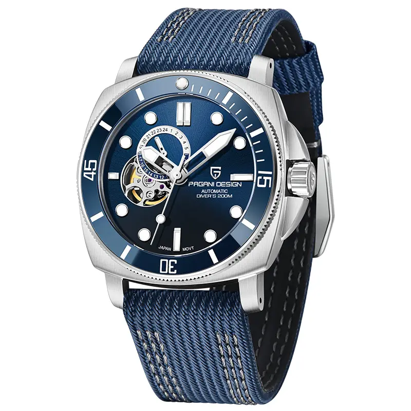 Pagani Design pd1736 Japan nh39a men's mechanical watch ceramic bezel 100m diving watch second Hacker watch for men