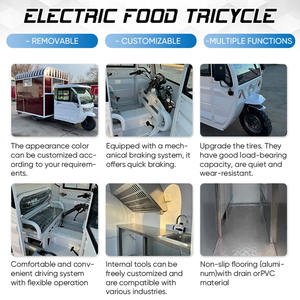 इलेक्ट्रिक मोबाइल कॉफी तीन पहियों इलेक्ट्रिक ट्राइसाइकिल फूड कार्ट व्यवसाय ट्राईसाइकिल फास्ट फूड कार्ट - Product Image 6