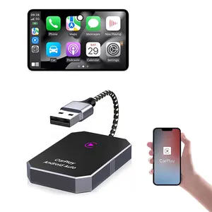 Boyi Có Dây Để Không Dây Carplay Hộp Mini Với Cáp USB 2 Trong 1 Xe Chơi Vòng Carplay Adapter Chuyển Đổi Cho Android Điện Thoại