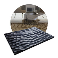 Panneau de décoration murale moderne 3D en forme de vague Mur ondulé en lamelles de bois pour chambre à coucher Hôtel Bureau Gym Hôpital Espaces intérieurs commerciaux