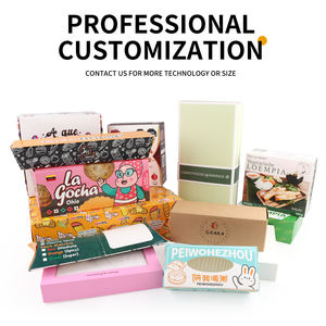 Vente en gros de papier kraft personnalisé avec impression de logo fort, emballage alimentaire, boîte à gâteau, carton de papier avec poignée, boîte à lunch à hamburger imprimée - Product Image 3