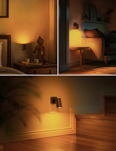 Veilleuse murale LOHAS Amber 320 °   Projecteur LED rotatif 0-100lm avec capteur crépusculaire, lampe de chevet et veilleuse pour chambre à coucher - Product Image 5