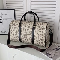 Échantillon Gratuit Sac de Voyage pour Femmes en Cuir PU avec Logo Personnalisé Imprimé sur Mesure, Sac de Sport de Week-End Imperméable Tendance pour Affaires