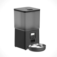 Distributeur automatique intelligent 6L pour animaux de compagnie, double alimentation Wi-Fi, 4 repas, 48 portions, avec minuterie, pour aliments secs, en acier inoxydable et plastique robuste, vente en gros