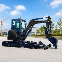 PENGIRIMAN GRATIS Mesin Kubota 3.5 Ton 2 Ton Mini Excavator CE/EPA Excavator Mini Mikro untuk Kebun 0.8 Ton Mini Excavator