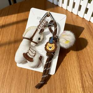 ม้าตัวเล็กสไตล์เกาหลีลายป่าไม้หรูหราเครื่องประดับกระเป๋าจี้ห่วงโซ่พวงกุญแจตุ๊กตาน่ารัก - Product Image 4