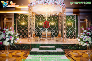 Mandap de pilares de Metal para boda al aire libre, accesorio de Metal para decoración de boda, en inglés - Product Image 2