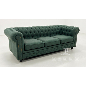 Canapés de salon modernes et minimalistes en tissu, design Chesterfield vert de luxe, nouveau design rectangulaire 01, canapé moderne et minimaliste en tissu S - Product Image 4