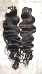 Tejido de cabello humano Remy indio Virgen sin moderar. Los mejores tamaños de extensión de cabello natural crudo> cabello de onda natural remy de buena calidad - Product Image 6