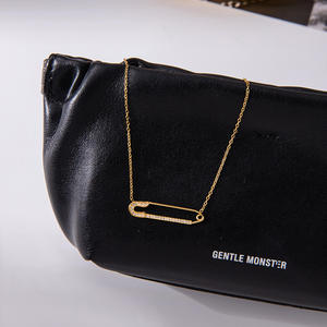 สร้อยคอรูปหัวใจสองชั้นประดับมุก สไตล์ยุโรปและอเมริกา ชุบทอง 18K บนสแตนเลสสตีล รับผลิตตามสั่งพร้อมโลโก้ - Product Image 3