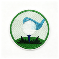 Parche Bordado para Golf, Termoadhesivo o para Coser, para Chaqueta Polo, Bolsa de Golf, Gorra, Fabricación OEM ODM, MOQ Bajo, Entrega Rápida