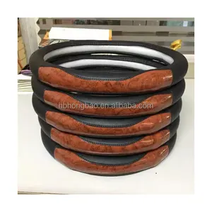 Nuovo coprivolante per auto <span class=keywords><strong>in</strong></span> rilievo accessori <span class=keywords><strong>in</strong></span> pelle pu <span class=keywords><strong>in</strong></span> <span class=keywords><strong>legno</strong></span> coprivolante per auto - Product Image 4