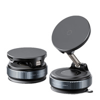 Support de téléphone magnétique sans fil pour voiture, charge rapide 15W, fixation par ventouse, pliable, rotation 360°, support de tableau de bord/bureau en alliage