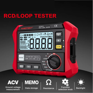 HEDAO HT5910 Probador de Interruptores de Fuga, Medidor Digital LCD de Resistencia, RCD/Loop, Almacenamiento de 1000 Datos, Voltímetro, Megohmetro HT5910 - Product Image 6