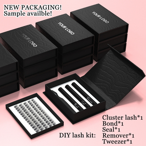 <span class=keywords><strong>Kit</strong></span> <span class=keywords><strong>de</strong></span> Extensiones <span class=keywords><strong>de</strong></span> <span class=keywords><strong>Pestañas</strong></span> DIY con Adhesivo y Sellador para Segmentos <span class=keywords><strong>de</strong></span> <span class=keywords><strong>Pestañas</strong></span>, Curvatura C y D, <span class=keywords><strong>Pestañas</strong></span> en Racimo al por Mayor, Marca Privada - Product Image 2
