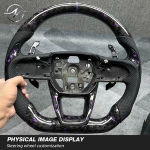 Volant en cuir personnalisé YZ avec fibre de carbone et LED pour <span class=keywords><strong>Audi</strong></span> A6/S6/RS6/A7/Q7/S7/RS7/<span class=keywords><strong>A8</strong></span>/S8/RS <span class=keywords><strong>Sportback</strong></span>/S-Line 2018-2025, garantie 1 an - Product Image 4