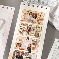 Cuaderno Espiral Personalizado Mr. Paper con Cuadrícula Colorida, Álbum de Recortes de 4 Paneles para Collage Estilo Salty, Diseño de Fotos y Dibujos Diarios