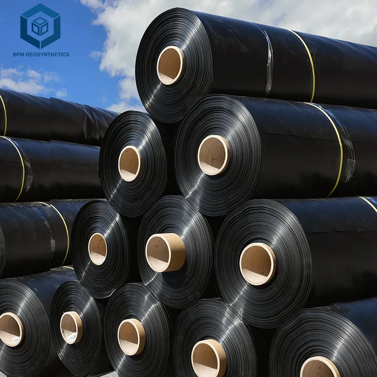 Nanlite — géomembrane HDPE noir, 20mm, haute densité, doublure d'étang en polypropylène, Membrane imperméable