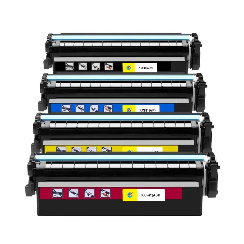 KST uyumlu Toner 410A CF410A CF411A CF412A CF413A HP M452nw/M452dn/M452dw/M477fdw/M477fnw/477DN kartuşu üreticisi