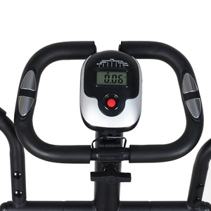 Appareil elliptique manuel pour la maison, <span class=keywords><strong>cross</strong></span>-trainer, siège confortable, système de freinage magnétique fluide, volant d'inertie de 3 kg, capacité de 120 kg - Product Image 4