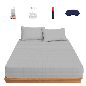 Nối đất được trang bị tấm kích thước duy nhất căn cứ tấm ga trải giường với 95% cotton hữu cơ 15% Tinh Khiết Bạc fbire cho giấc ngủ tốt hơn - Product Image 1