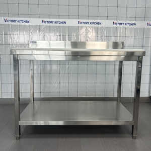 VICTORY commercial <b>Stainless</b> <b>Steel</b> <b>Work</b> <b>Table</b> Bench with haftplatte Catering Equipment for Other Hotel & Restaurant Supplies - Product Image 1