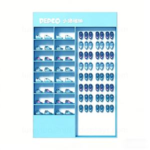 Estante de Madera Rústico con Ganchos, Soporte de Exhibición de Madera Maciza de Varios Niveles para Organizador de Tienda de Zapatos, Armario de Venta al por Menor de Ropa Infantil - Product Image 2