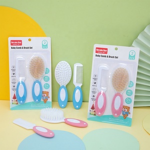 Venta al por mayor OEM bebé peine cepillo de plástico cepillo y peine bebé conjunto productos para el cuidado del cabello y la cabeza del bebé 9502 - Product Image 2