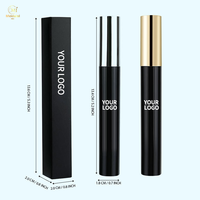 Cils noirs vegan en fibres crème, longue durée, résistants à l'eau et aux bavures, à modelage rapide, épaississants, courbés et allongeants, personnalisables en gros pour OEM