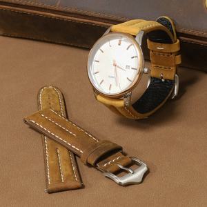 Bracelet de montre en cuir véritable fait à la main pour <span class=keywords><strong>Panerai</strong></span> Bracelet de montre en cuir <span class=keywords><strong>vintage</strong></span> 20mm Bracelet de luxe de haute qualité diverses couleurs - Product Image 6