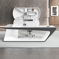 Ensemble de bureau et chaise de direction de luxe pour femmes, design moderne et simple, matériau PVC, quincaillerie de haute qualité, usage professionnel