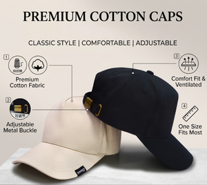 Gorras Minimalistas Vintage Negras y Beige, MOQ Bajo, OEM, ODM, Logotipo de Marca Personalizado, Visera Curva, Estructurada, 5 Paneles, Unisex - Product Image 1