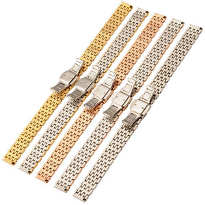 Bracelet de montre de remplacement Longines pour hommes et femmes avec boucle papillon, bracelet en acier inoxydable ultra-fin en maille, bracelets de montre de luxe - Product Image 6